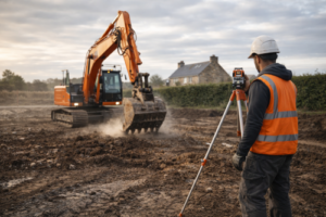 Travaux de démolition et terrassement en Bretagne sur chantier à Fougères